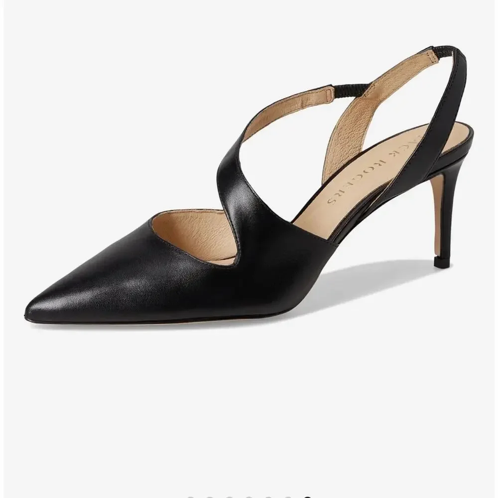 Jack Rogers black Ansley heels size 8 new